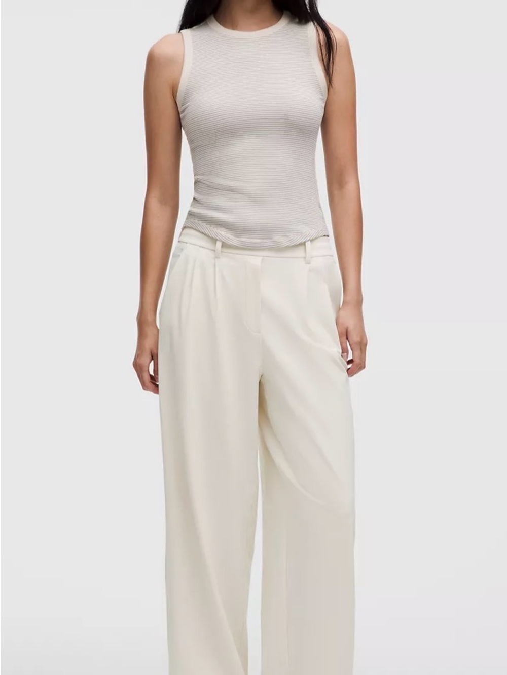 lululemon athletica Cream Wide-Leg Trousers